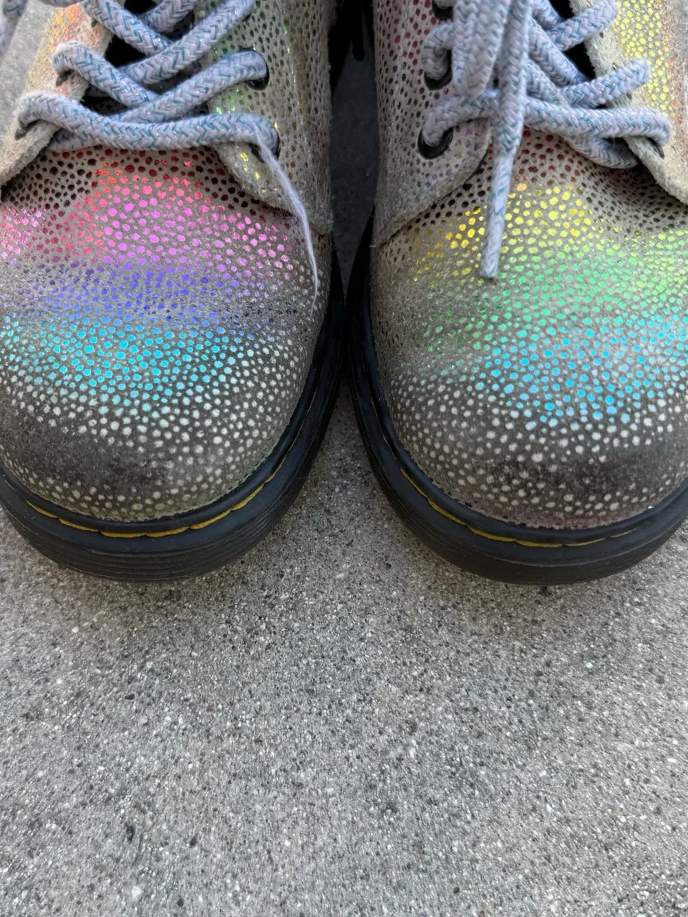 Dr Martens Jr 1460 Pascal Iridescent Lace Up Size 11 Boots girls